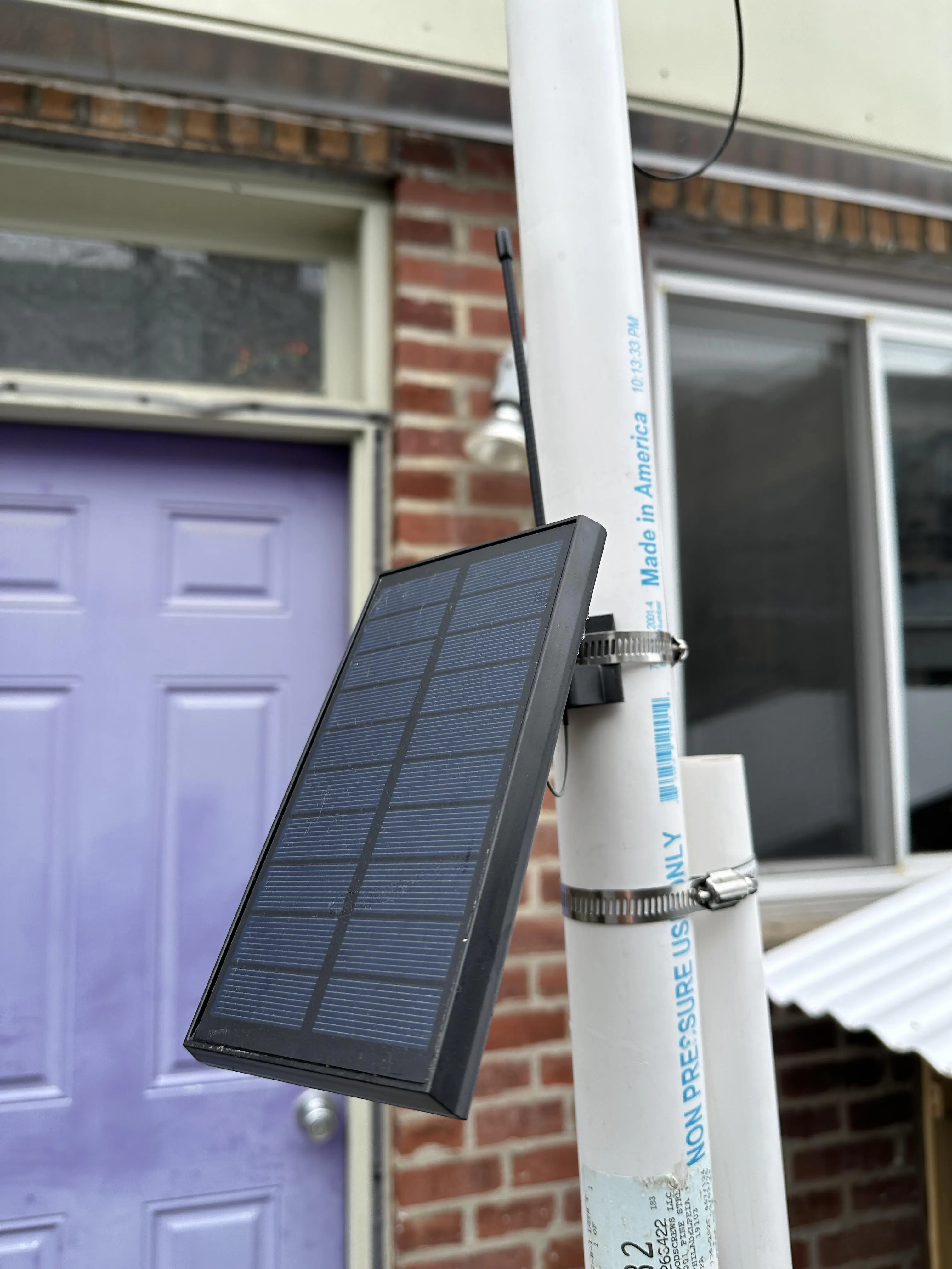A Harbor Breeze solar light modified to include a Meshtastic node