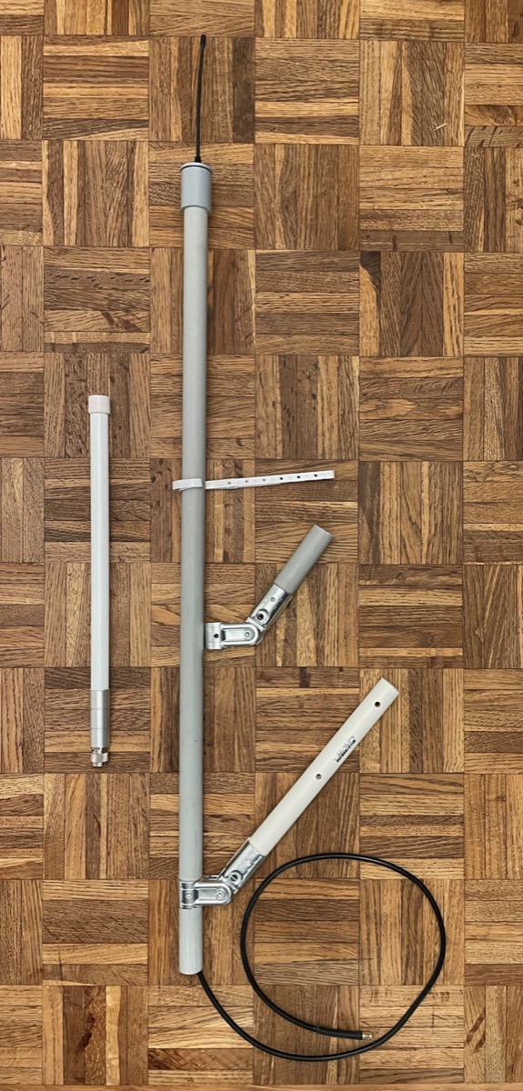Attic vent antenna mast mount parts
