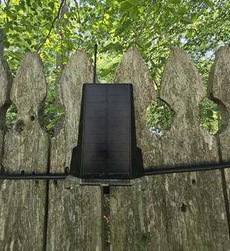 final assembly mounted on a fence