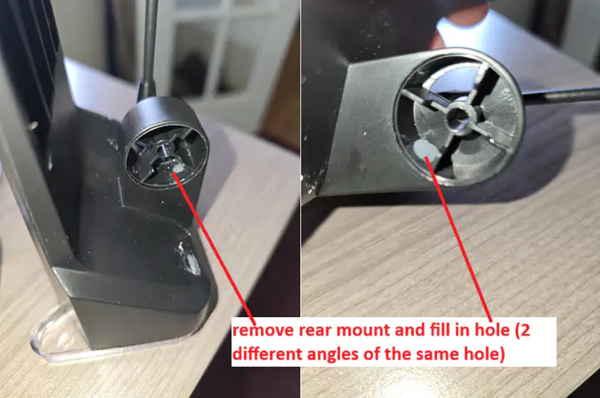 Remove rear handle mount and fill in hole